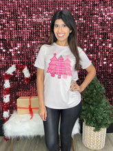 Load image into Gallery viewer, PINK TREES GLITTER TEE

