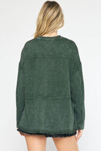Load image into Gallery viewer, VICTORIA ACID WASHED TOP - OLIVE
