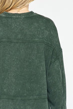 Load image into Gallery viewer, VICTORIA ACID WASHED TOP - OLIVE
