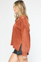 Load image into Gallery viewer, VICTORIA ACID WASHED TOP - RUST
