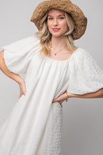 Load image into Gallery viewer, TEXTURED WOVEN DRESS - IVORY
