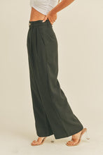 Load image into Gallery viewer, HIGH WAIST WIDE LEG TROUSERS - BLACK
