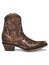 Load image into Gallery viewer, CORRAL EMBROIDERY &amp; CRYSTALS ANKLE BOOTIE - BRONZE
