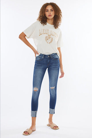 KANCAN STELLA LOW RISE ANKLE SKINNY JEANS